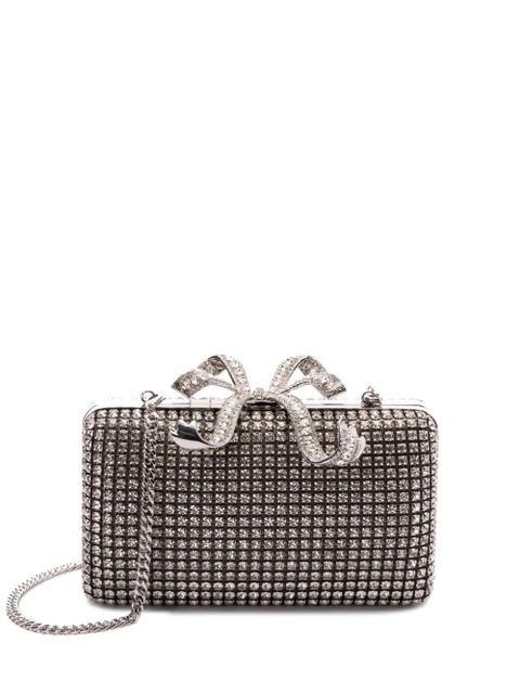 Self-Portrait crystal clutch bag - Silver - zdjęcie produktu nr 1