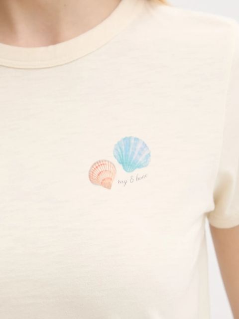 Rag & Bone t-shirt bawełniany damski kolor beżowy WCC25PT030MS31