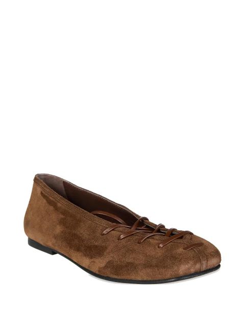 ALOHAS laced suede ballet flats - Brown - zdjęcie produktu nr 2