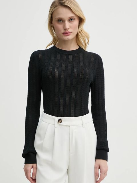 Filippa K sweter bawełniany damski kolor czarny lekki 31316 - zdjęcie produktu nr 1