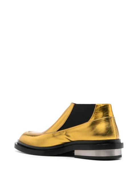 Jil Sander lamé loafers - Yellow - zdjęcie produktu nr 2