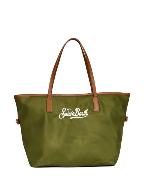 MC2 Saint Barth City logo-embroidered tote bag - Green - zdjęcie produktu nr 1