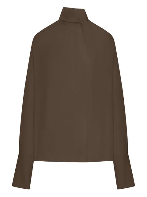 TOM FORD high-neck blouse - Brown - zdjęcie produktu nr 1