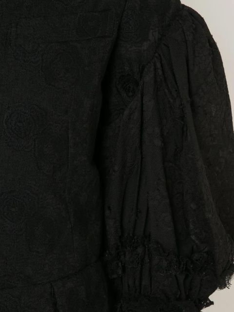 Comme Des Garçons puff sleeve lace jacket - Black