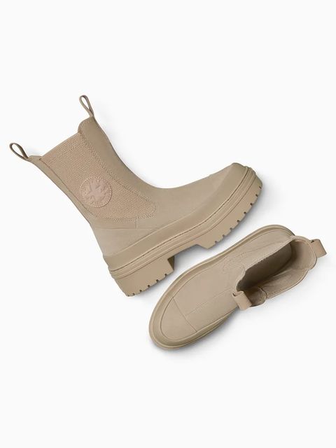 Converse sztyblety zamszowe Chuck Taylor All Star Lugged Heel Nu damskie kolor beżowy na platformie A14544C