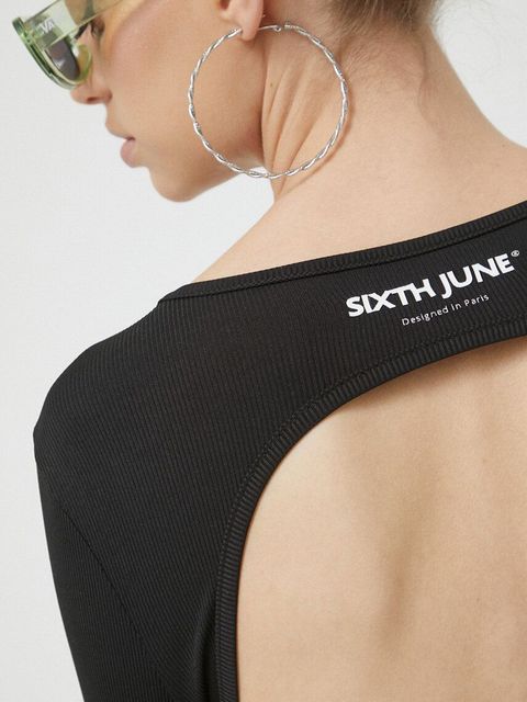 Sixth June sukienka kolor czarny mini dopasowana