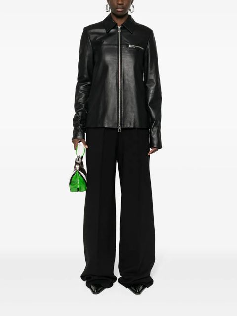 Sportmax zipped leather jacket - Black - zdjęcie produktu nr 2