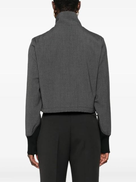 PINKO cropped bomber jacket - Grey