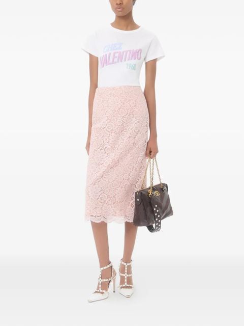 Valentino Garavani cotton jersey T-shirt with Chez Valentino 1960 print - White - zdjęcie produktu nr 2