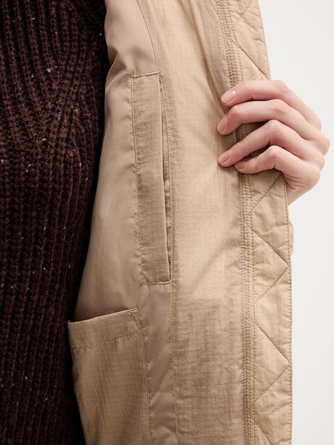 Tommy Jeans kurtka kolor beżowy zimowa DW0DW21625