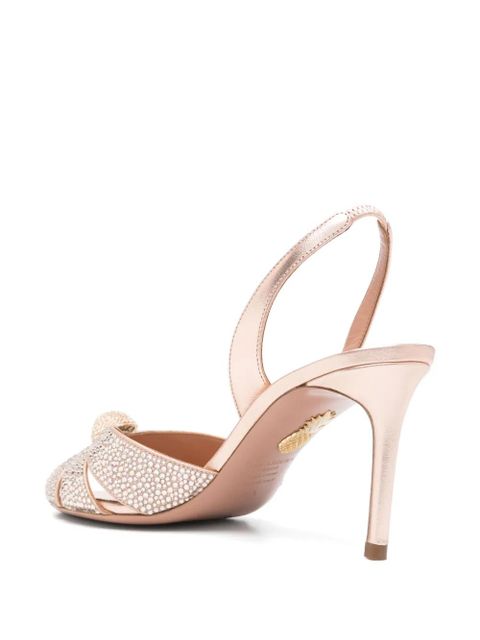 Aquazzura 80mm crystal-embellished pumps - Pink