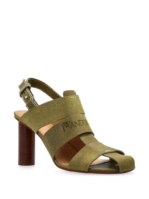 JW Anderson 95mm suede fisherman sandals - Green