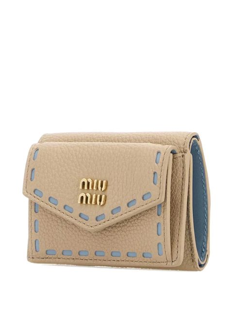 Miu Miu sand logo wallet - Neutrals