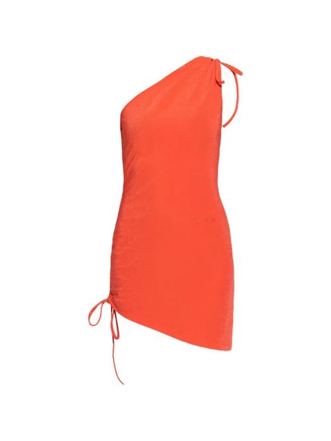 Balmain one-shoulder side-tie mini beach dress - Orange - zdjęcie produktu nr 1
