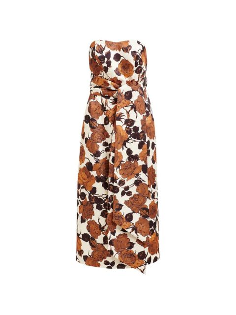 Essentiel Antwerp strapless floral wrap dress - Neutrals - zdjęcie produktu nr 1