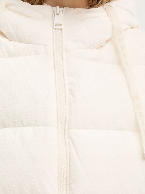 Guess kurtka DAISY damska kolor beżowy zimowa W4BL36 WGJZ0