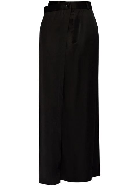 MM6 Maison Margiela satin maxi skirt - Black - zdjęcie produktu nr 1