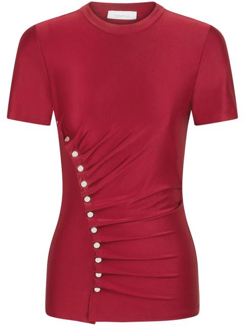 Rabanne draped T-shirt - Red - zdjęcie produktu nr 1