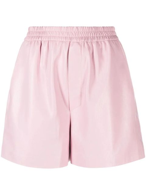 Nanushka faux-leather boxer shorts - Pink - zdjęcie produktu nr 1