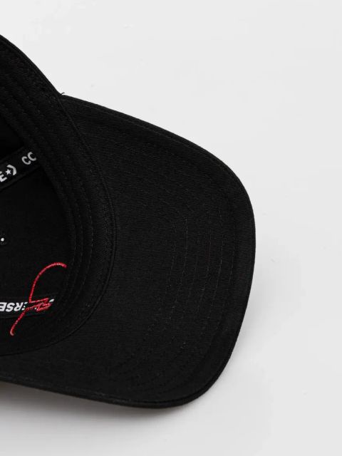 Converse czapka z daszkiem bawełniana kolor czarny z aplikacją 10028310-A01