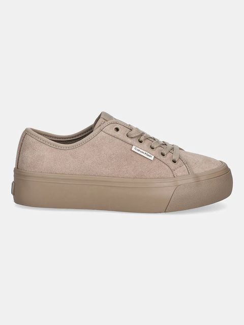 Calvin Klein tenisówki zamszowe VULC FLATF LACE UP SUE/WL CK - zdjęcie produktu nr 1