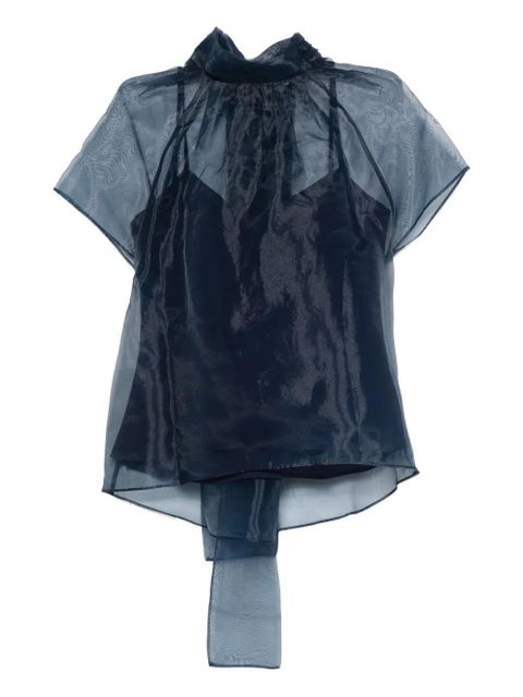 Simkhai mock-neck ribbon top - Blue - zdjęcie produktu nr 1