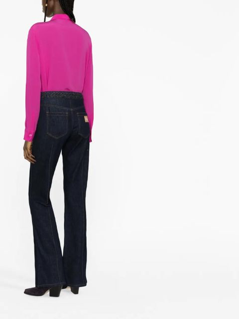 ETRO Pegaso-appliqué silk shirt - Pink - zdjęcie produktu nr 2