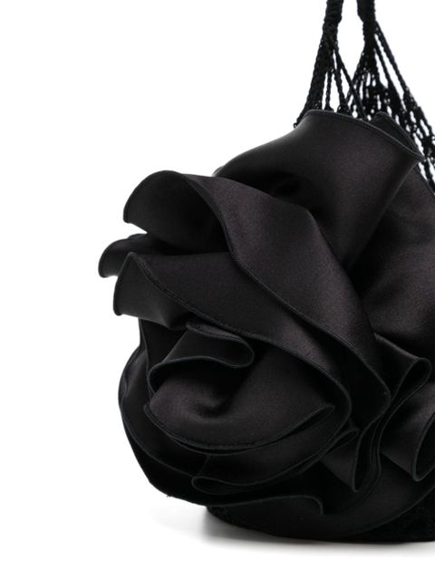 Magda Butrym Devana floral-appliqué mini bag - Black