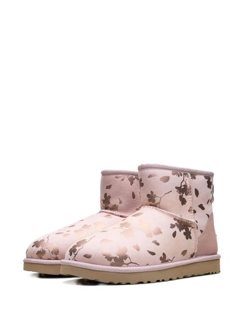UGG floral foil mini boots - Pink
