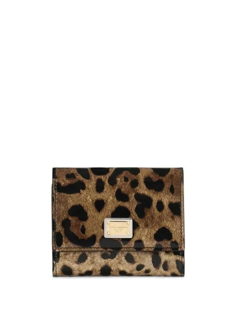 Dolce & Gabbana leopard-print leather wallet - Brown - zdjęcie produktu nr 1