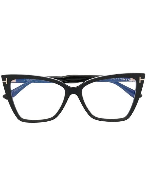 TOM FORD Eyewear geometric-frame glasses - Black - zdjęcie produktu nr 1