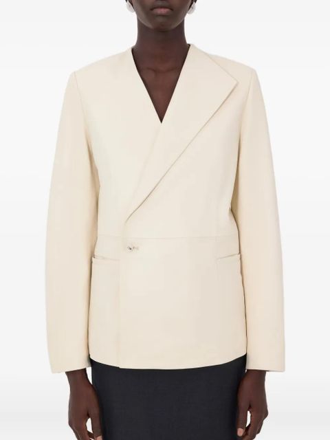 LouLou de Saison Paoli asymmetric leather jacket - Neutrals