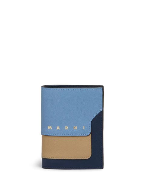Marni bi-fold leather wallet - Blue - zdjęcie produktu nr 1