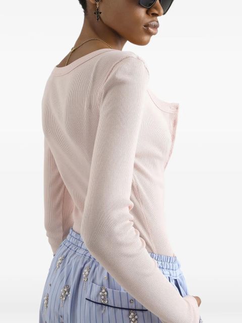 Dolce & Gabbana ribbed cotton serafino T-shirt - Pink