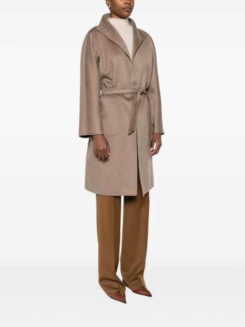 Max Mara hooded belted coat - Brown