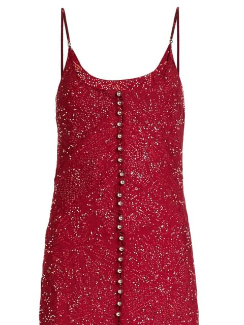 Rabanne button-embellished slip gown - Red - zdjęcie produktu nr 2