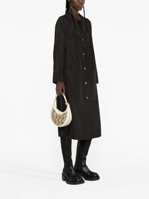 GANNI notched-lapel single-breasted coat - Black - zdjęcie produktu nr 2