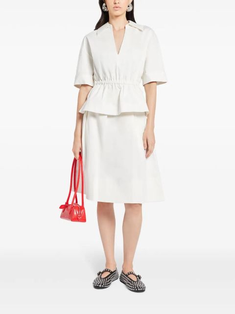 STAUD Bristol peplum-hem blouse - White