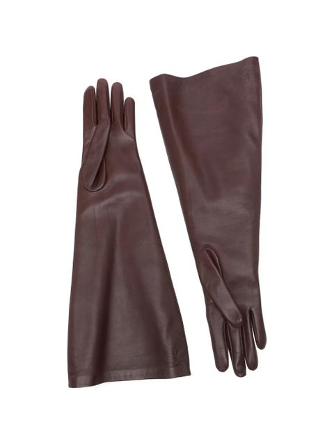 Saint Laurent leather gloves - Brown - zdjęcie produktu nr 2