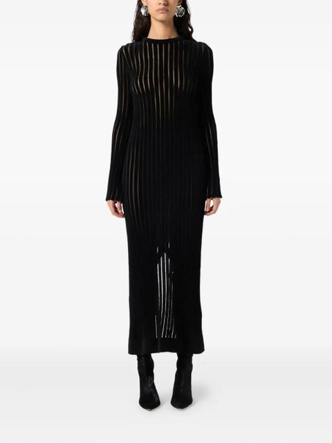 Blumarine ribbed-knit midi dress - Black - zdjęcie produktu nr 2