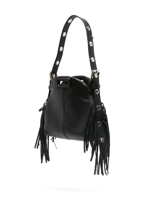 Maje Miss M leather micro bag - Black