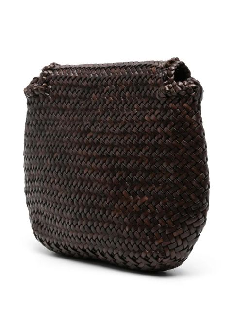 DRAGON DIFFUSION mini City leather shoulder bag - Brown