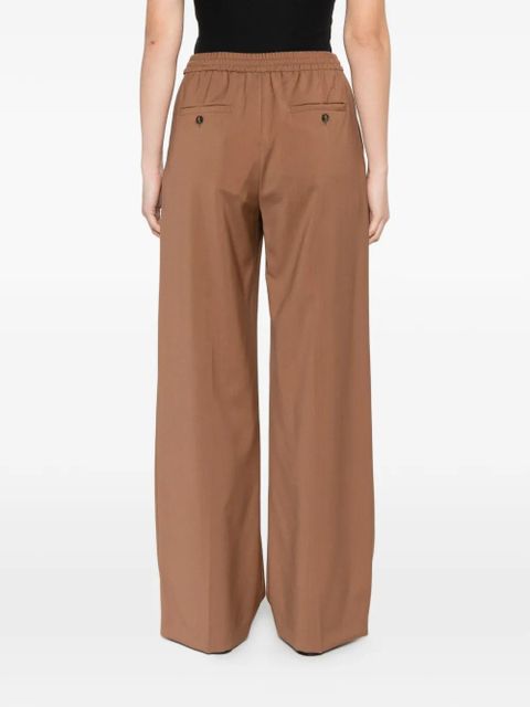 Weekend Max Mara elasticated wide-leg trousers - Brown