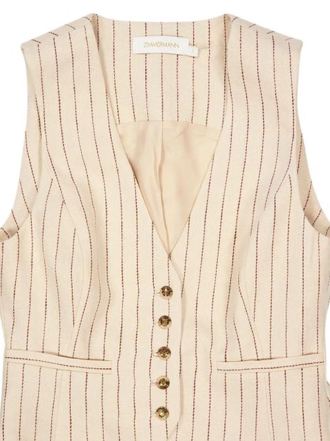 ZIMMERMANN pinstripe button vest - Neutrals