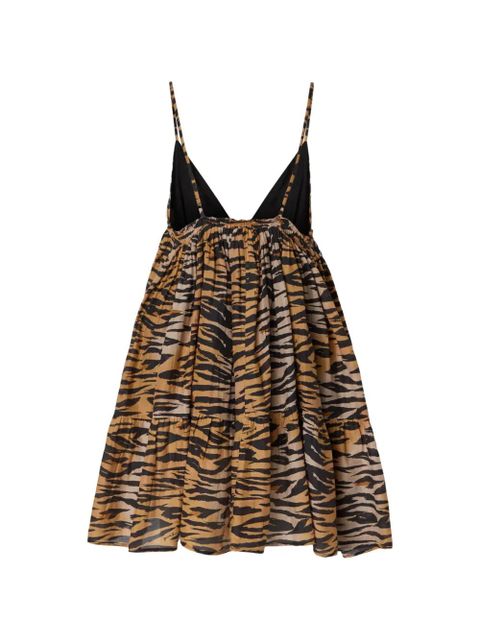PINKO tiger-print tiered dress - Neutrals - zdjęcie produktu nr 2