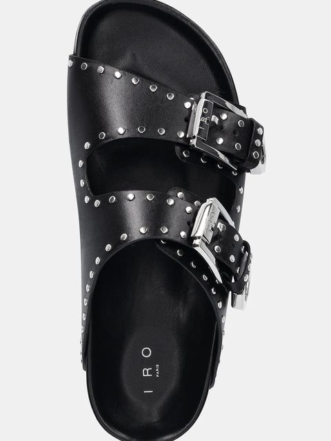 IRO klapki skórzane Billie damskie kolor czarny WP42BILLIEST