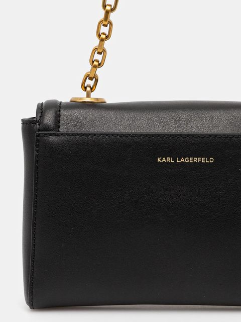 Karl Lagerfeld torebka skórzana K/AUTOGRAPH kolor czarny A1W30174