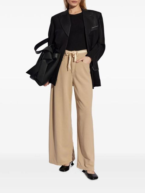 MM6 Maison Margiela belted cotton palazzo pants - Neutrals - zdjęcie produktu nr 2