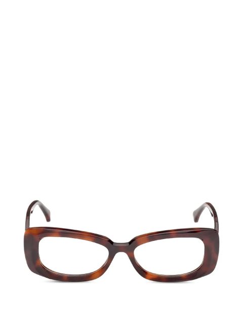 Max Mara Eyewear rectangle-frame glasses - Brown - zdjęcie produktu nr 1