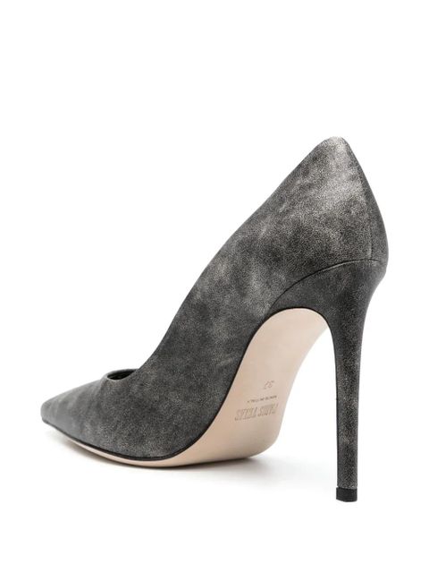 Paris Texas 105mm leather pumps - Grey - zdjęcie produktu nr 2